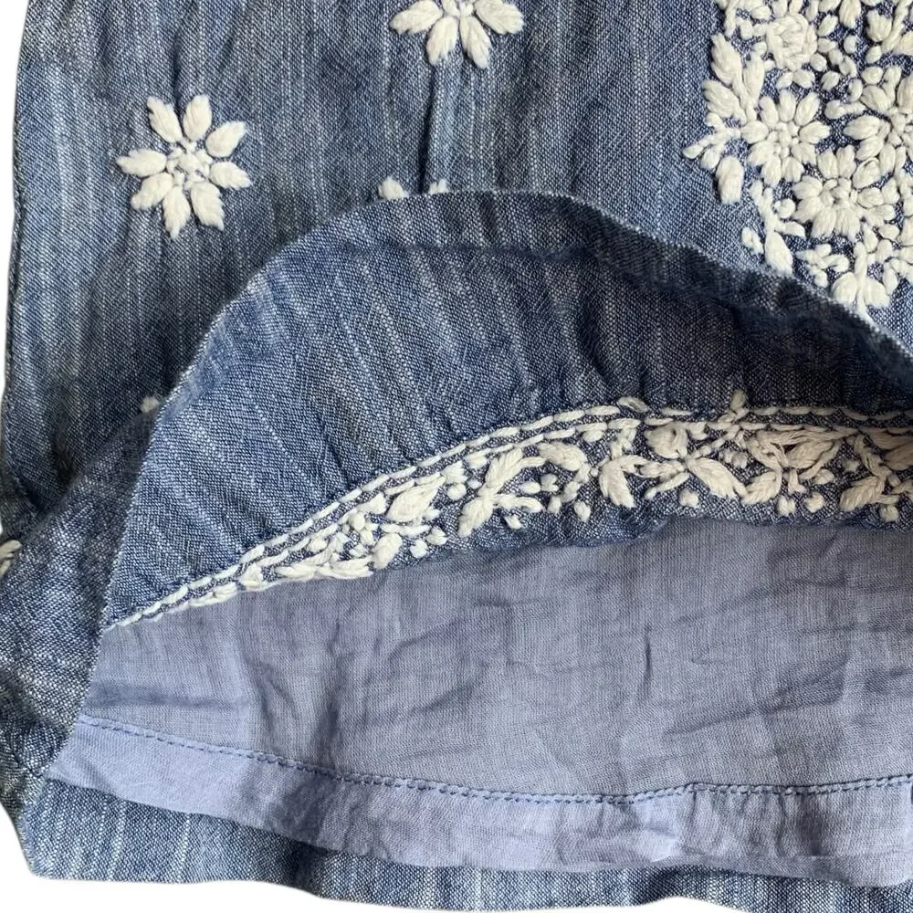 Roller Rabbit Chambray Embroidered dress